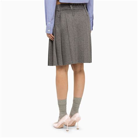 miu miu wool skirt|miuccia miu skirt.